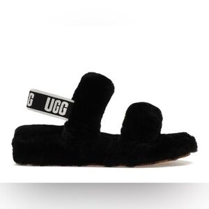 UGG Oh Yeah Slide Black Excellent Condition Size 6